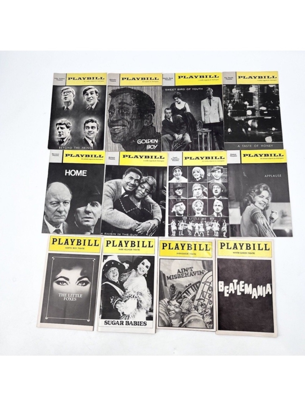 Lot of 16 Vintage The Playbill Theatre Programs New York 1959-1988